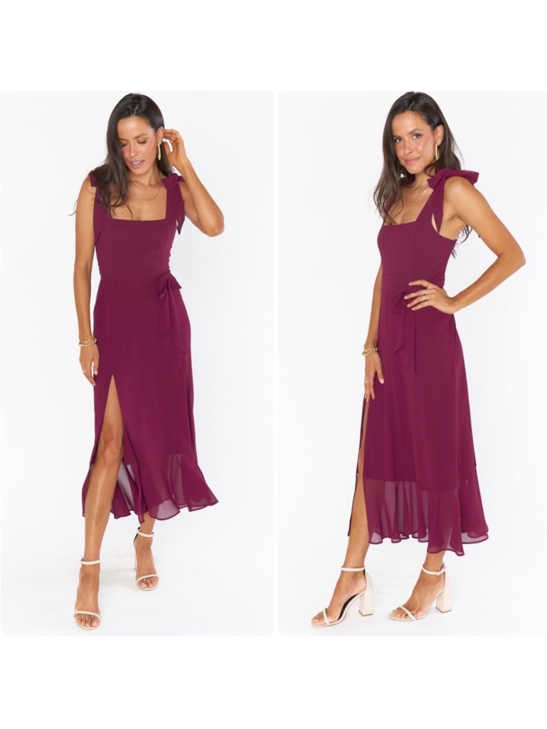 Claire Midi- Merlot Chiffon
